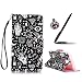 Produktbild Samsung Galaxy S5 / S5 Neo Schutzhülle Leder Hülle, Alfort 3 in 1 Flip Fashion Design Dual Use Falten Premium PU Leder Flip Mappen Kasten Abdeckung für Samsung Galaxy S5 i9600 / S5 Neo mit Unterarm ( Schwarz ) + Netter Staub Stecker + Schwarz Stylus Pen