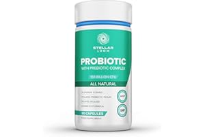 STELLAR LOOM 150 Billion CFU Probiotic & Prebiotics Complex for Gut Health - 20 Diverse Gut-Friendly Bacterial Cultures | 90 Vegan & Gluten-Free Capsules - 3 Months Supply