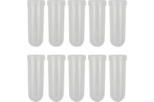 Rowiz 10PCS 100ml Plastic Centrifuge Tubes with Round Bottom,Polypropylene Centrifuge Tube with Scale and Screw Cap, Plastic Tubes with Lids for Lab Sample Container