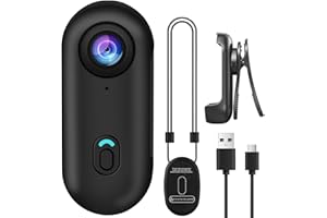 bayehngs 1080P Thumb Action Camera,Portable Small Body Camera, Hands-Free POV Recording Body Cam for Cycling, Motorcycle,Travel, Outdoor Adventures (Simple Bundle)