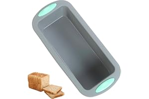 YUNXCNA Moule à pain en silicone, 27,8x12,1x6,3cm, Réutilisable Moulle à cake Rectangulaire Anti, Gris Clair Mini Moule à Cake Silicone, Moule à Cake, Pour la Cuisson du Pain e Des Gateaux, Des Toasts