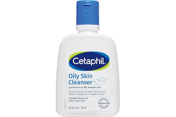 Cetaphil Oily Skin Cleanser, Daily Face Wash for Oily, Acne prone Skin, Gentle Foaming, 118ml
