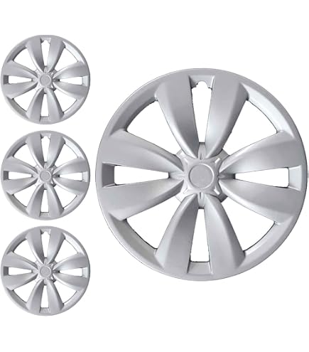 Set 4 Copricerchi 15 Pollici Per Citroen C3, C3 Picasso, C4, C4 Picasso - Fissaggio Ad Anello Metallico