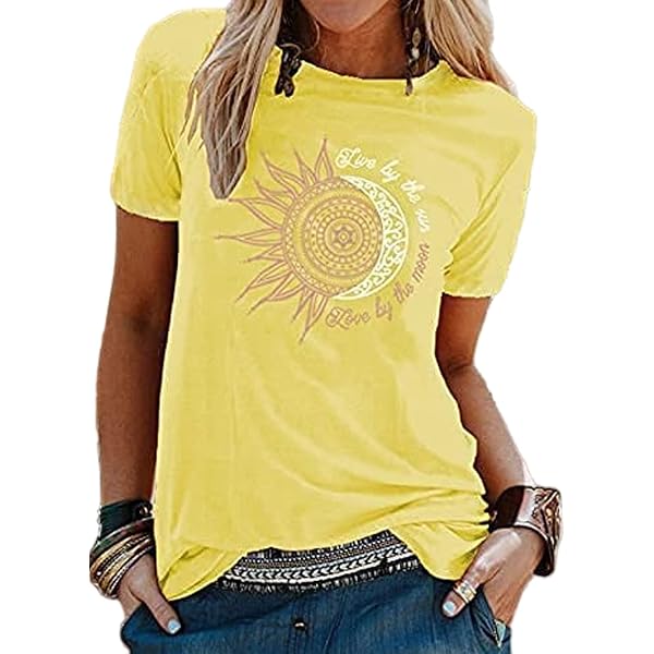 Maglietta Donna Casual Girocollo In Cotone – Tshirt Bughyprint Con Stampa Mare Fuori Fiction – Taglia L