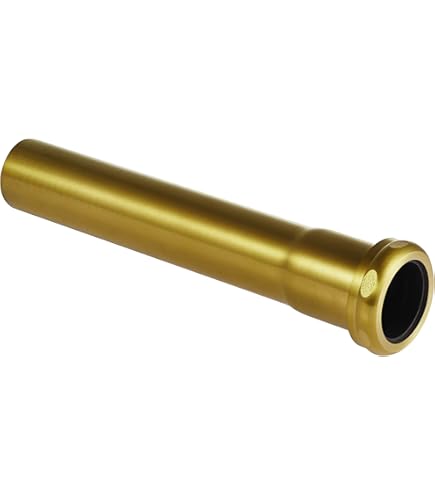 Brass Slip Joint Extension Tube 1-1/4" X 12" - P Trap Drain Extension With Nut & Washer