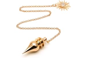 Spirit Hunter Goddess Brass Pendulum for Dowsing - Divination - Spiritual Answers (18K Gold Plated)
