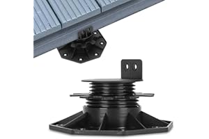 Vkechh Stelzlager Höhenverstellbar, 40 Stück Stellfüße Terrassenlager 30-60mm, Stelzlager Plattenlager für Terrassenplatten, Terrassendielen Unterkonstruktion, WPC