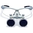 Endoking Dental Loupes with Plastic Frame | LED Headlight Free (2.5X, Silver)