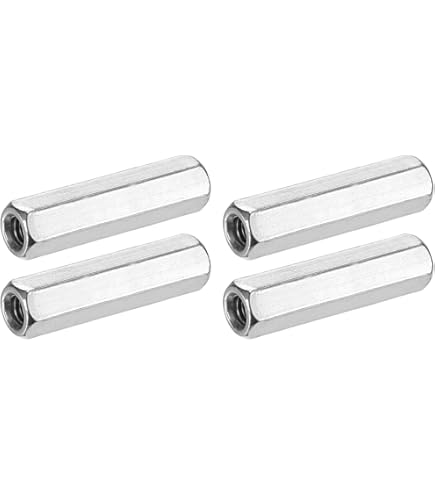 THREADED SLEEVE ROD BAR STUD ROUND CONNECTOR STAINLESS STEEL LONG NUTS