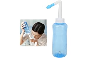 JONLAKI Neti Pot, 500 Ml Nasenspülflasche mit 2 Düsen, Nasenspülflasche Zum Entfernen von Fremdkörpern aus der Nase, Nasenpflege für Erwachsene und Kinder