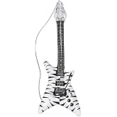 W WIDMANN MILANO Party Fashion - Inflatable guitar, costume accessory with strap, air guitar, instrument for carnival