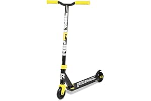 Riprail Assault Stunt Scooter finished in Black/Yellow with Alloy Deck and ABEC-7 Bearings