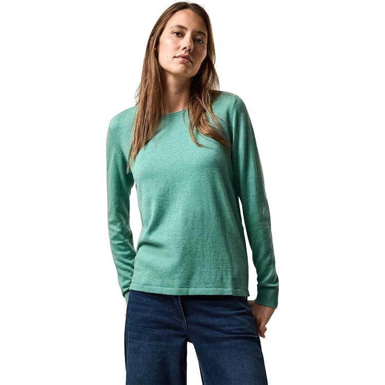 Cecil Damen Feinstrickpullover – V-Ausschnitt, Langarm, Aus Weichem Viskosemix
