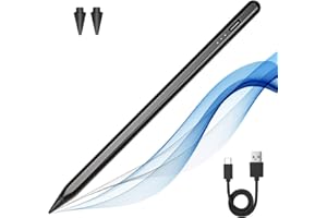 Aniyoo Stylus Stift für iPad/iPad Mini/iPad Air/iPad Pro 2018~2023, Guter Ersatz für Apple Pen Pencil für iPad mit Palm Rejection, Neigungsempfindlichkeit, Wird magnetisch befestigt (Schwarz)