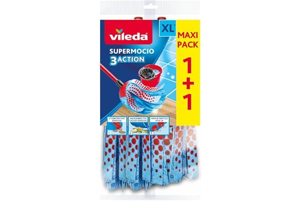 Vileda 122615 SuperMocio Mopphuvud, Paket med 2