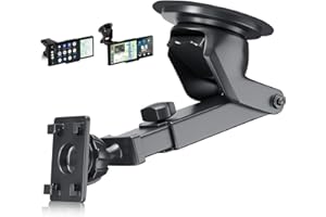 Hodozzy 360° Flexibel Saugnapf Halterung für Carplay Tragbares Autoradio, Flexible Halterung für Auto Telefonhalterung, Flexible Saugnapfhalterung für Windschutzscheiben für Alle Tragbares Navi Radios