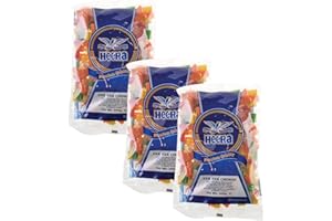 GENERIC Heera Far Far Chokdi (200gram) (Pack of 3) - Ready to Fry Snack - Multi-Coloured Fryums - Uncooked Wheat Snack