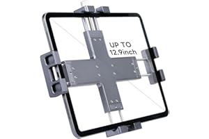 FANAUE PD-02ES Soporte Tablet Coche Compatible con RAM Mount B tamaño Brazo de Doble Enchufe, Rotación de 360° Soporte iPad Salpicadero, Soporte iPad Coche para 8,8-12,9" iPad teléfonos y Tablets.