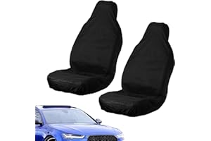 YSBCNK 2 Pcs Heavy Duty Auto Seat Cover Front Pair, Black, Suitable For Most Cars, Protects From Dirt