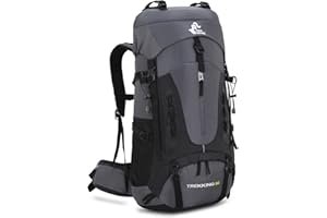 Bseash 60L wodoodporny lekki plecak turystyczny z osłoną przeciwdeszczową, plecak podróżny odkryty sport wspinaczkowy camping turystyka