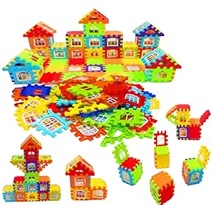 JVM Building Blocks for Kids , Big Size House Building Blocks with Windows, Block Game for Kids,Boys,Children (72 Blocks+ 36 Windows = 108 PCS) (Big Size)