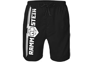 Oudrspo R-a-m-m-s-t-e-i-n Shorts pour Hommes décontractés Classiques fit cordonnage Summer Summer Beach Shorts avec la Taille élastique et Les Poches