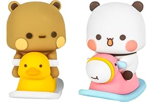 Carreneu 2 Stück Wackelkopf Figur Auto,Niedlicher Bubu Dudu für EIN Einzigartiges Fahrerlebnis,Niedliche Armaturenbrett Auto Dekorationen Auto-Enthusiasten,Desktop Dekoration