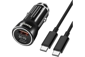 ZLONXUN Szybka ładowarka samochodowa USB C 38W i kabel do Samsung Galaxy S22/S21+/S20/S10/S9/A32/A52/A53/A41/Note 20/10,Huawei P30 P40 Lite Pro,Mate 20,Google Pixel 6/6a/5a/4/4a
