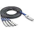 10Gtek 100G QSFP28 to 4X 25G SFP28 Breakout DAC Passive Direct Attach Copper Twinax Cable for Cisco QSFP-4SFP25G-CU2M, Ubiquiti, Arista, Supermicro and More, 2-Meter(6.6ft)