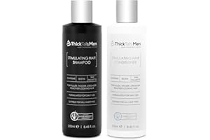 ThickTails Men’s Hair Growth Shampoo & Conditioner for Thinning Hair | Caffeine, Biotin, Saw Palmetto | Dual Pack for Stronger, Fuller Hair | Sulphate-Free, Vegan, UK Compliant Haircare