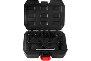 CCLIFE Twist Socket Set 3/8 tum mutterutdragare 10–19 mm slagskruvhylsor