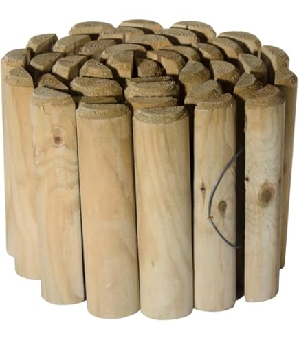 Bordura Per Aiuole In Legno Di Pino Naturale - Recinzione Da Giardino 55 Cm - Foto 11