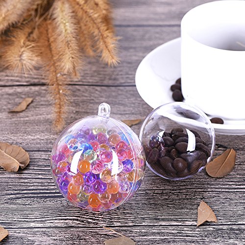 Outus Klar Kunststoff DIY Bad Bombe Form Bath Bomb Mold Weihnachten Ball Verzierung, 3 Größe, 15 Set - 4