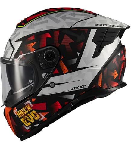 AXXIS Hawk Evo Sv Dark Justice Helmet Black/Red Matt L Black/Red