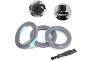 TGHongKy 3 Piezas Junta De Sellado De Cuchilla para Thermomix TM31/TM21 Robot De Cocina Accesorio Junta de Sellado para Cuchillo Sella Bien Y Viene con Cepillo De Limpieza(Gris)