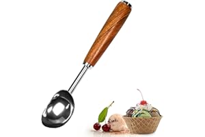 Lixiin Cucchiaino per Gelato, Porzionatori da Gelato, Cucchiaio Porzionatore Paletta, Dosatore Gelato per Gelato, Biscotti, Torte Impasto, Melone, Cucchiaio per Gelato in Acciaio Inox (B)