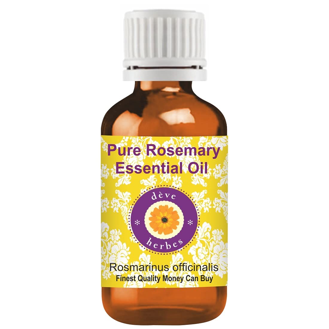 Deve Herbes Pure Rosemary Essential Oil (Rosmarinus officinalis) Steam Distilled 30ml