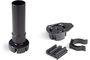 Emuca - Regulowane nogi do mebli kuchennych oraz łazienkowych, Zestaw 4 czarnych plastikowych nóg, H 120mm