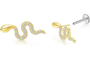 limerencia Piercing Tragus de Titanio 18G, Paquete de 2 Piercing Médico Rosca Pendientes de titanio Hipoalergénico Helix Oreja Titanio para Lengua Ceja Labio Septum Nariz