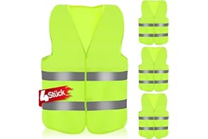 Aerzouser Warnwesten Auto, Sicherheitsweste Auto, Warnwesten, Warnweste Auto，Warnwesten Auto ，Warnweste für die Nächtliche Pannenhilfe, Ausgestattet Mit Hochwertigen Reflexstreifen