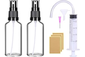 Flacon Spray Vide Verre 50ml 2 Pcs vaporisateur vide flacon spray parfum Vide Flacon Vide Flacon Parfum Vide Rechargeable Mini Bouteille Spray Vide Transparent pour Cosmétique Huiles Essentielles