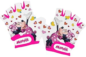 Guanti Disney Minnie Mouse da bicicletta per bambina con palmo rinforzato e regolazione a velcro. Taglia XS (4-8 anni)