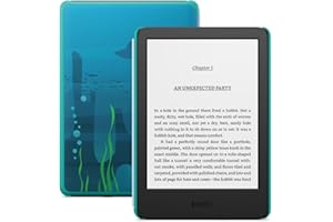 Amazon Kindle Kids (newest gen) - If it breaks, we will replace it, includes age-appropriate books and cover, with glare-free display, faster page turns – 16 GB – Ocean Explorer