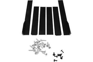 AQXREIGHT Untere Seitenschweller, 6 Stück Universal-Auto-Seitenschweller, ABS, Schwarz, Biegbar, Hohe Zähigkeit, Kratzfest, Außenseite, Unterseite, Endlinie für Automobile