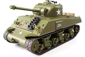 POCO DIVO Sherman M4A3 US Medium Tank RC IR Battle Panzer 2,4 GHz Modèle Échelle 1/30 Véhicule Militaire avec Son et Lumière