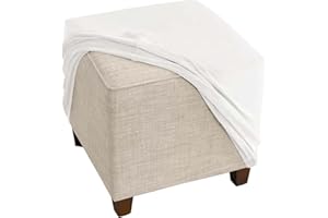 ZEaink Copri Pouf Elasticizzato Ottomano Poggiapiedi 40x40/80x80/60x60/50x50/45x45 Copertura Ottomana, Copri Pouf Quadrato in Velluto Lavabile,Copri Sgabello (Color : #3, Size : 60x60cm/24x24in)