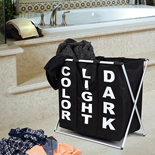 HOMFA Wäschekorb Wäschesortierer Wäschebox Wäschesammler Wäschesack Wäschetruhe Wäschekiste Fassungsvermögen 125L, 60x36x58cm - 7