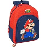 Safta SUPER MARIO TRICK &ndash; School Backpack Adaptable to Car, Backpack, Ideal for Children of Different Ages, Comfortable and V
