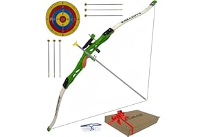 ‎LUOYER Luoyer® Pfeil und Bogen Set Bogenschießen für Kinder und Jugendliche Einsteiger Sportbogen mit Saugnapf-Pfeilen 3-teiliger Take-Down Recurvebogen Innen Auβen Gartenspiel