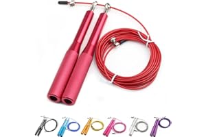 PAULAND CO Comba Crossfit Profesional de Aluminio, Combas Fitness con Rodamientos y Mango Antideslizante, Jump Rope, Cuerda de Saltar Boxeo. Para Mujer y Hombre